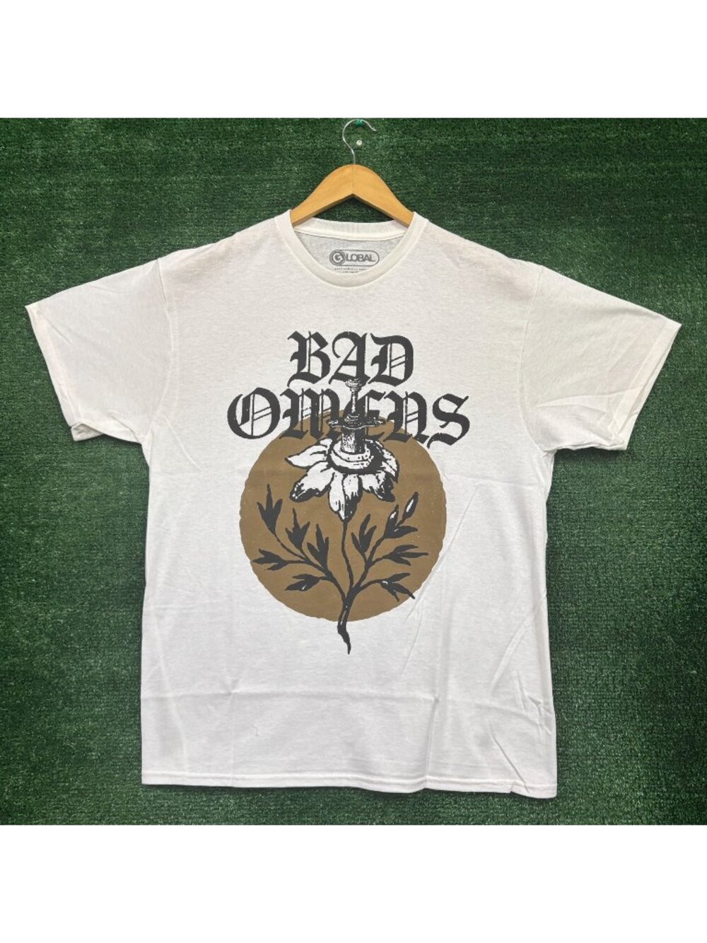 Bad Omens Sword Flower Heavy Metal Band T-Shirt Size Large